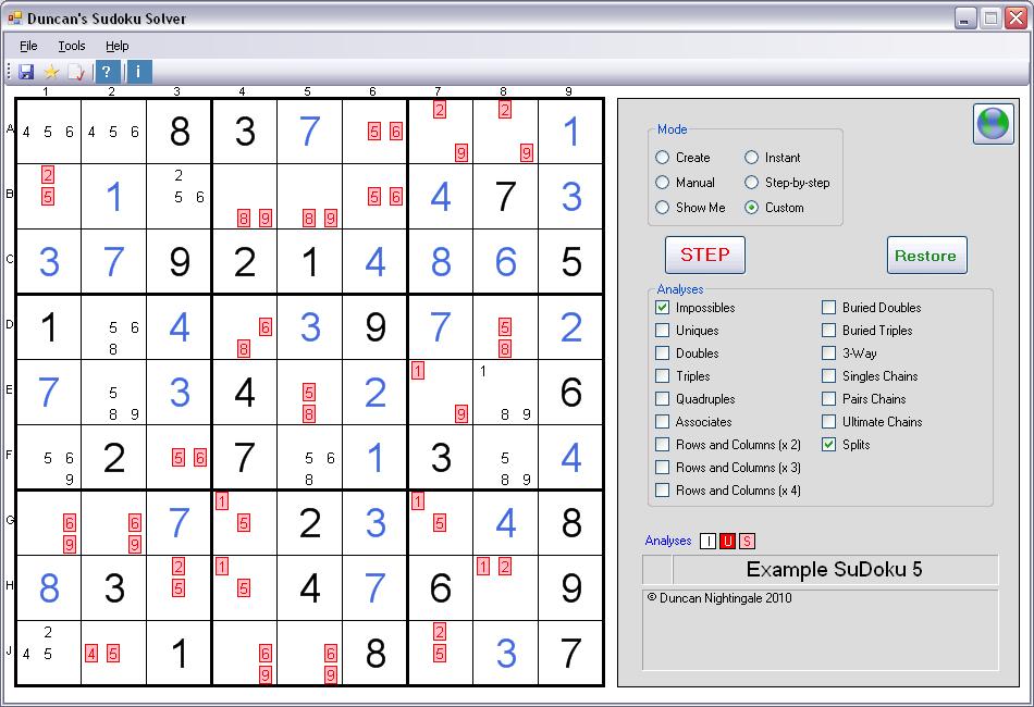 Duncan's SuDoku Solver